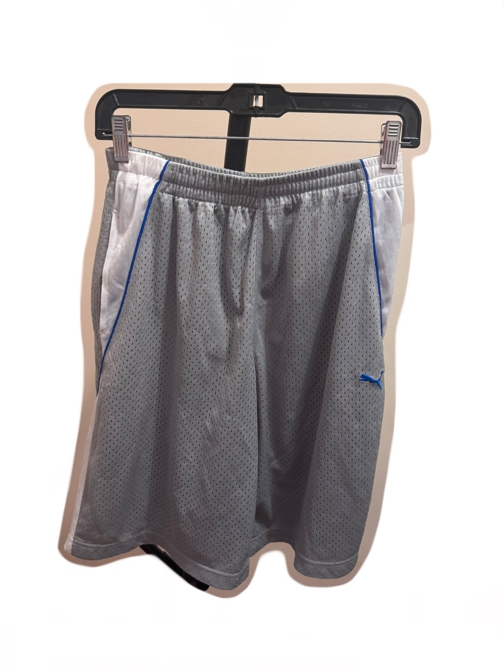 Puma Boys Gray Athletic Mesh Shorts